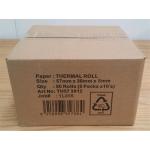 CRS TH573812 Thermal Plain Paper Roll 57x38mm eftpos Paper 5x10s BOXED 50 rolls in total 57mm (paper width) x 38mm (roll diameter) x8mm cord diameter