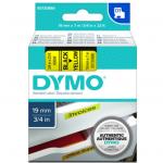 Dymo S0720880  TAPE D1 19MMX7M BLK/YEL