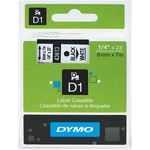 DYMO D1 LABEL CASSETTE 6mm x 7m - BLACK ON WHITE