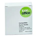 Icon ID91331 Compatible Dymo LetraTag Tape 91331- 12mmx4m - Black on White