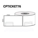 Peacock Bros CPTICKET76 Plain  Courier Labels - 100mmx174mm - 750 labels per roll on a 76mm core, outside wound with cuts Courier Post/ParcelPort Label - Internal Cuts