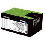 Lexmark 708C Return Program Toner Cartridge - Cyan 1K