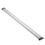 LUMI CC13-S110 Floor Cable Cover - 1104x92mm 2-Channel - Slim - Aluminum - Flexible Lid - Rugged End Caps