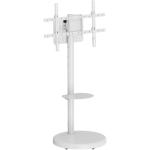 LUMI TT38-46TW Heavy-Duty Mobile TV Floor Stand upto 86 inch TV White - 37"-86"