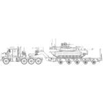 Takom - 1/72 - U.S 70 Ton Tank Transporter W/Abrahms