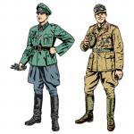 Tamiya - 1/35 - WWII Wehrmacht Officer & Afrika Korps Tank Crewman 2 Figure Set