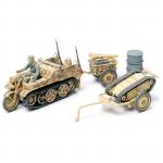 Tamiya Military Miniature Series No.2 - 1/48 - Kettenkraftrad Sd.Kfz.2 with Infantry Cart & Goliath Demolition Vehicle
