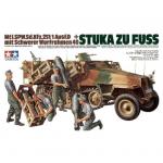 Tamiya Military Miniature Series No.151 - 1/35 - Stuka Zu Fuss - Sd.Kfz.251/1 Ausf. D mit Schwerer Wurfrahmen 40