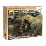 Zvezda - 1/100 - British Anti-Tank Gun Ordnance QF 2 Pdr with Crew