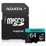 ADATA Premier PRO microSDXC Memory Card - 64GB Includes SD Adapter - Read up to 100MB/s - Write up to 75MB/s