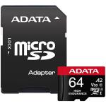 ADATA High Endurance 64GB microSDXC Memory Card Includes SD Adapter - UHS-I - Read up to 100MB/s - Write up to 80MB/s - U3 - V30