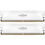 Crucial Pro OC 64GB (2x 32GB) DDR5 6000Mhz Desktop RAM - White DIMM - 6000Mhz - CL40 - For Intel XMP and AMD EXPO