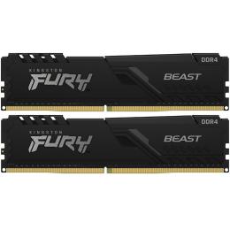 Kingston Fury Beast 16GB DDR4 Desktop UDIMM RAM Kit - Black 2x 8GB - 3200MHz - CL16 - Intel XMP / AMD Ryzen - KF432C16BBK2/16