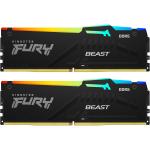 Kingston Fury RGB Beast 16GB DDR5 RGB Desktop UDIMM RAM Kit 2x 8GB - 5600MT/s - CL40 - DIMM Intel XMP