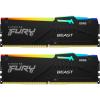 Kingston Fury RGB Beast 32GB DDR5 RGB Desktop UDIMM RAM Kit 2 x 16GB - 5600MT/s - CL40 - DIMM, Intel XMP