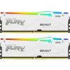 Kingston Fury RGB Beast 32GB DDR5 RGB Desktop UDIMM RAM Kit - White 2x 16GB - 5600MT/s - CL40 - DIMM