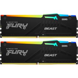 Kingston Fury RGB Beast 32GB DDR5 RGB Desktop UDIMM RAM Kit 2x 16GB - 6000MT/s - CL36 - AMD EXPO / Intel XMP