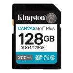 Kingston Canvas Go Plus G4 128GB SD Memory Card UHS-I - Class 10 - U3 - V30 - Read up to 200MB/s - Write up to 100MB/s - for DSLRs / Mirrorless Cameras & 4K Video Production