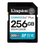 Kingston Canvas Go Plus G4 256GB SD Memory Card UHS-I - Class 10 - U3 - V30 - Read up to 200MB/s - Write up to 160MB/s