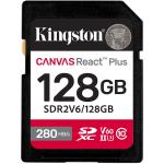 Kingston Canvas React Plus SDXC Memory Card - 128GB UHS-II - U3 - V60 - Read up to 280MB/s - Write up to 100MB/s - for DSLRs / Mirrorless Cameras & 4K Video Production