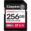 Kingston Canvas React Plus SD Memory Card - 256GB UHS-II - U3 - V60 - Read up to 280MB/s - Write up to 150MB/s - for DSLRs / Mirrorless Cameras & 4K Video Production
