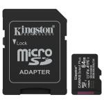Kingston Canvas Select Plus G3 microSDXC Memory Card - 64GB Includes SD Adapter - UHS-I - Class 10