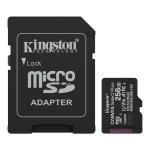 Kingston Canvas Select Plus G3 microSDXC Memory Card - 256GB Includes SD Adapter - UHS-I - Class 10 -