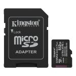 Kingston Canvas Select Plus G3 microSDXC Memory Card - 512GB Includes SD Adapter - UHS-I - Class 10