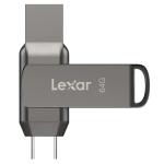 Lexar JumpDrive D400 64GB USB-C / USB-A Dual Flash Drive USB 3.2 - Up to 130MB/s Read