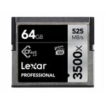 Lexar Professional CFast Memory Card - 64GB 3500x - Read up to 525MB/s - Write up to 445MB/s - Designed for 4K Video Cameras with VPG-130 Support