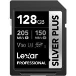 Lexar Professional SILVER PLUS SDXC Memory Card - 128GB UHS-I - Read up to 205MB/s - Write up to 150MB/s - Supports Burst-Shooting and Seamless Recording of FullHD & 4K Videos
