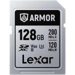 Lexar ARMOR SILVER PRO UHS II 128GB SDXC Memory Card UHS-II - Read up to 280MB/s - Write up to 120MB/s - Supports Burst-Shooting and Seamless Recording of FullHD & 4K Videos