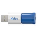 Netac U182 USB Flash Drive - 64GB - Blue / White USB 3.0 - Retractable