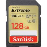 SanDisk Extreme SDXC Memory Card - 128GB Class 10 - UHS-I - V30 - U3 - Read up to 180MB/s - Write up to 90MB/s