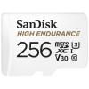 SanDisk High Endurance microSDXC Memory Card - 256GB UHS-I - Class 10 - U3 - V30 - Read up to 100MB/s - Write up to 40MB/s - High Endurance Lets your Record & Re-Record - Perfect for your Dash Cam or Home Monitoring System