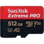 SanDisk Extreme Pro microSDXC - 512GB UHS-1 - Class 10 - Read up to 200MB/S - Write up to 140MB/s - Get Faster App Performance