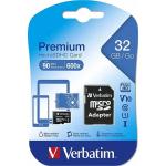 Verbatim 44083 microSDHC Memory Card - 32GB Class 10 with adapter