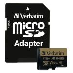 Verbatim 70002 PRO 600X MICRO SDXC 64GB /W ADAPTOR