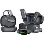 Hollyland LARK MAX 2 Ultimate Combo (Space Gray, with OWS Monitor Earphone + Camera RX + USB-C RX) Wireless Microphone