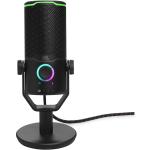 JBL Quantum Stream Studio Premium Quad-Pattern USB Condenser Microphone - 3x 14mm cardioid condenser mics - 4x voice pick-up patterns - RGB VU indicator - Tap to mute - Dynamic range compressor - 3.5mm Headphone Jack