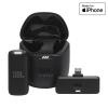 JBL Quantum Stream Wireless Clip-On Lapel Microphone System with Lightning Connector & Charging Case - Simple plug & play - Up to 100m range - Made for iPhone & iPad with Lightning receiver - Up to 6hr battery/18hr with charging case JBL Quantum Stream Wireless Clip-On Lapel Microphone System with Lightning Connector & Charging Case - Simple plug & play - Up to 100m range - Made for iPhone & iPad with Lightning receiver - Up to 6hr battery/18hr with charging case