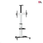 Brateck TTV04-46TW 37"-70" Telescopic Height Adjustable TV Cart. Max VESA 600x400. Tilt +5-12 degree. Rotate 90degree Max weight 50kg.