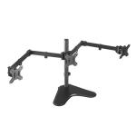 Brateck LDT12-T034N 13"-27" Triple Monitor Economy Desk Mount Stand. Detachable VESA Plate,Max7kgsPer Arm. Rotate, Tilt & Swivel. Hight Adjustable, Cable Management, VESA 75x75 & 100x100. Matte Black