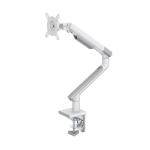 Brateck LDT49-C012 17"-32" Premium Slim Aluminium Spring-Assisted Desk Mount Monitor Arm. Quick Release Detachable VESA Plate, Built-in Spring Tension, 180 Rotation Stop, Built-in Cable Management, White