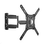 Brateck LPA50-443 23"-55" Full Motion TV Wall Mount. Tilt +5  -15 , Swivel +90  -90 . Built-in level adjustment. Integrated cable management. Profile 49-515mm. Max VESA 400x400mm.