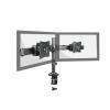 LUMI LDT06-C02 Outstanding Dual LCD Desk Mounts with Desk Clamp VESA 75/100mm Up to 27" Micro-adjustment Articulating Multi-screen Desk Mount