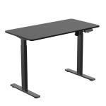 Brateck S08-22D-B.BLK  Compact Single Motor Electric Sit-Stand Desk with Desktop Included.Width1200x600mm, Height Range 730-1210mm, Weight Cap 70Kgs, 3 memory Settings, Timer Reminder. Black Colour.