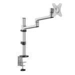 Brateck LDT72-C012 17"-32" Single Arm Premium Articulating Monitor Mount. Arm Extension 466mm, Built-inCableManagement, Detachable VESA Plate. Desk Clamp & Grommet Mounting Inc. Matte Grey Colour.