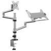 Brateck LDT72-C024ML 17"-32" Dual Arm Premium Articulating Monitor Arm & PC Tray. Arm Extension 466mm,Built-inCable Management, Detachable VESA Plate. Desk Clamp & Grommet Mounting Inc. Matte Grey Colour. Brateck LDT72-C024ML 17"-32" Dual Arm Premium Articulating Monitor Arm & PC Tray. Arm Extension 466mm,Built-inCable Management, Detachable VESA Plate. Desk Clamp & Grommet Mounting Inc. Matte Grey Colour.