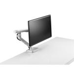Colebrook Bosson Saunders Flo Dynamic Single Monitor Arm, - Silver - Tilt +40/-40 degrees - Swivel 180/360 degrees - VESA 75 & 100mm - Max Load 3-9kg - Height Adjustable 341-458mm